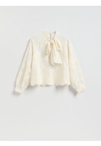Reserved - Bluzka z modalem - złamana biel. Materiał: tkanina #1