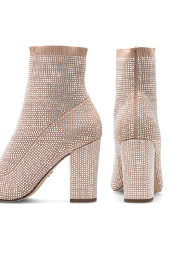 Nine West Botki KAS BYCCC03 Beżowy. Kolor: beżowy. Materiał: materiał