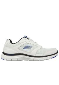 skechers - Buty męskie Skechers Flex Advantage 4.0 232225WBK - białe. Okazja: na co dzień. Zapięcie: sznurówki. Kolor: biały. Materiał: guma, materiał, syntetyk. Szerokość cholewki: normalna. Model: Skechers Sport