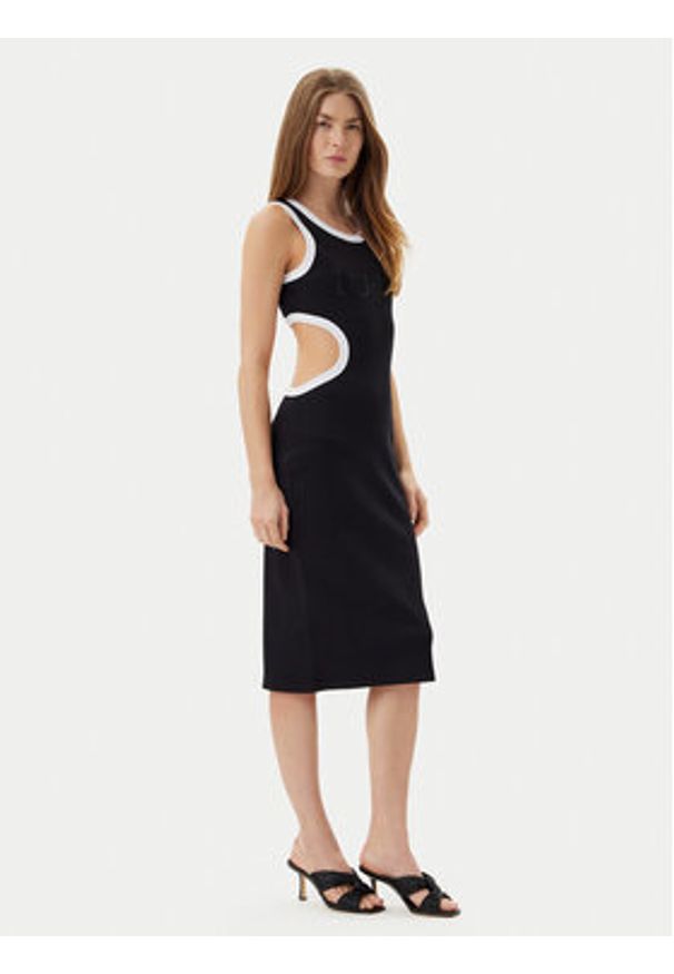 Liu Jo Sukienka letnia VA5043 J4822 Czarny Regular Fit. Kolor: czarny. Materiał: bawełna. Sezon: lato