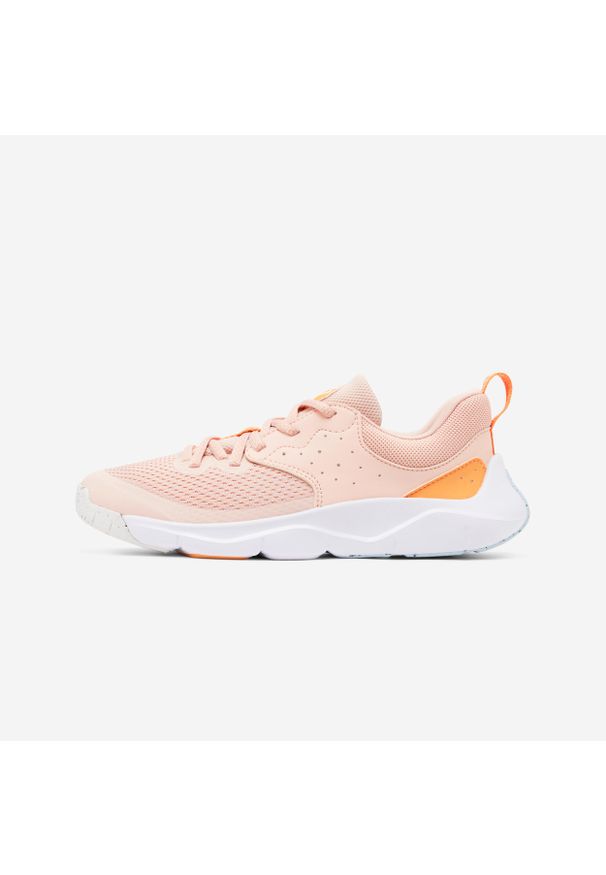 Buty sportowe dla dzieci Decathlon Playful Fast Laces. Kolor: pomarańczowy, wielokolorowy, różowy, niebieski. Materiał: kauczuk, tkanina. Szerokość cholewki: normalna