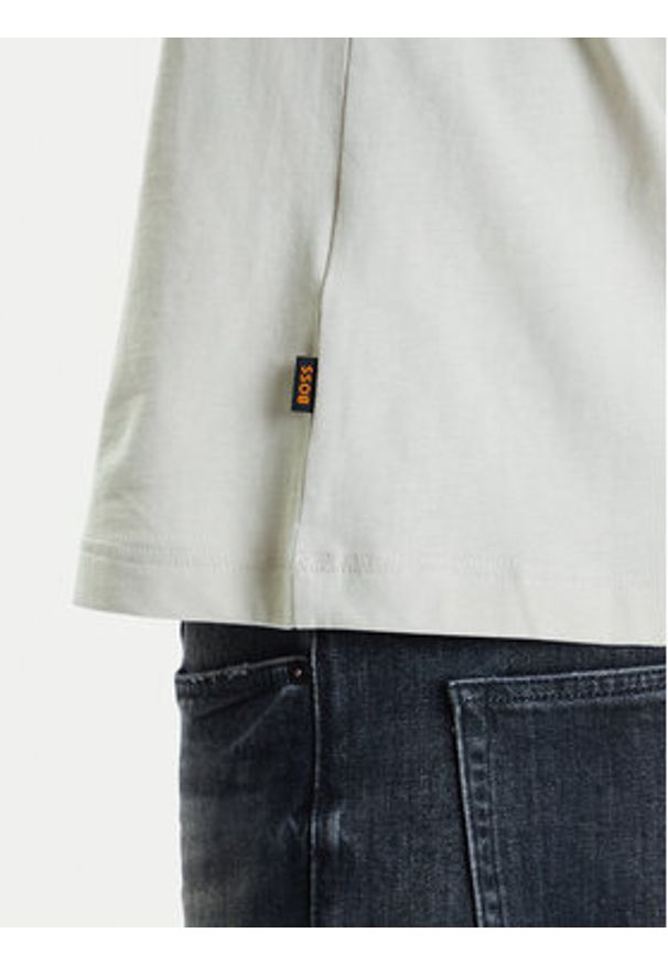 BOSS T-Shirt Te_Container 50546920 Beżowy Regular Fit. Kolor: beżowy. Materiał: bawełna