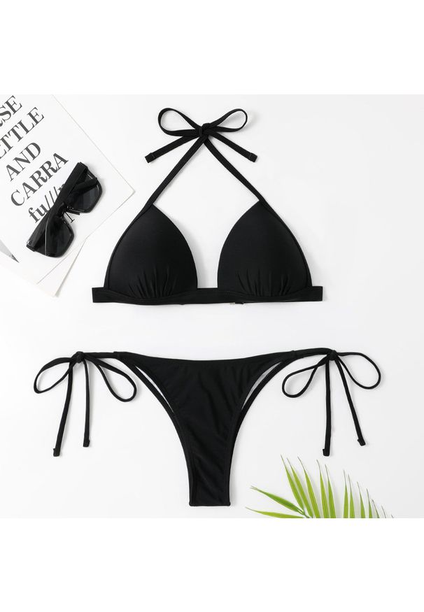 Intica - Strój kąpielowy wiązany odporny na chlor i UV Enriketa. Kolor: czarny. Materiał: materiał