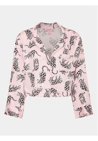 Hunkemöller Koszulka piżamowa 203159 Różowy Comfortable Fit. Kolor: różowy. Materiał: wiskoza #6
