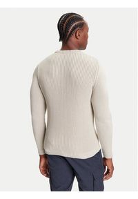 Aeronautica Militare Sweter 252MA1571UL00409 Beżowy Slim Fit. Kolor: beżowy. Materiał: bawełna #4