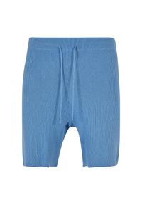 Prążkowane Szorty Urban Classics. Kolor: niebieski. Materiał: prążkowany. Długość: krótkie. Wzór: prążki. Sezon: lato #1