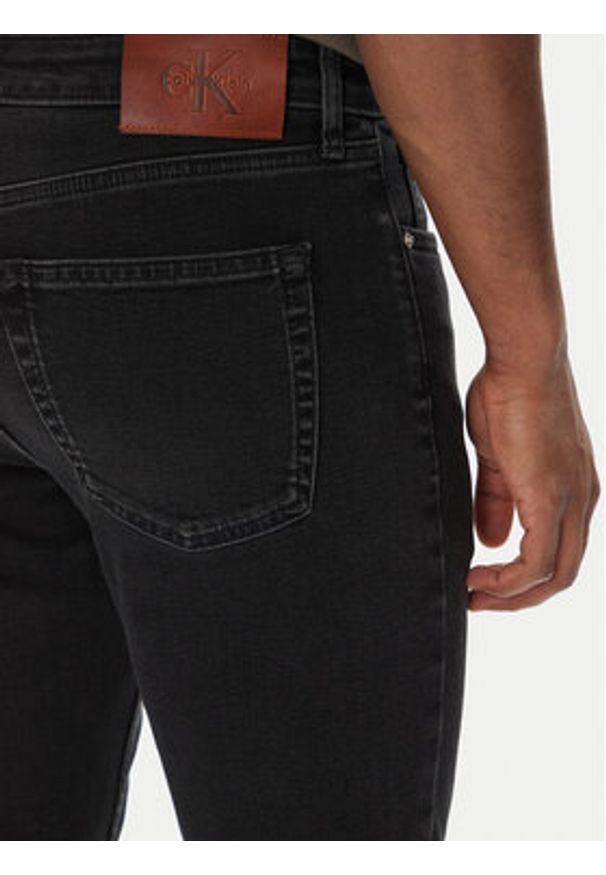 Calvin Klein Jeans Jeansy LV04RB722G Czarny Skinny Fit. Kolor: czarny