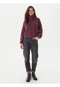 only - ONLY Golf Gila 15358571 Fioletowy Regular Fit. Typ kołnierza: golf. Kolor: fioletowy. Materiał: syntetyk #4