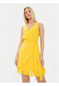 Morgan Sukienka letnia 241-ROSVAL Żółty Regular Fit. Kolor: żółty. Materiał: syntetyk. Sezon: lato #1