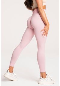 GYM GLAMOUR - Legginsy fitness damskie Gym Glamour basic. Kolor: różowy. Sport: fitness