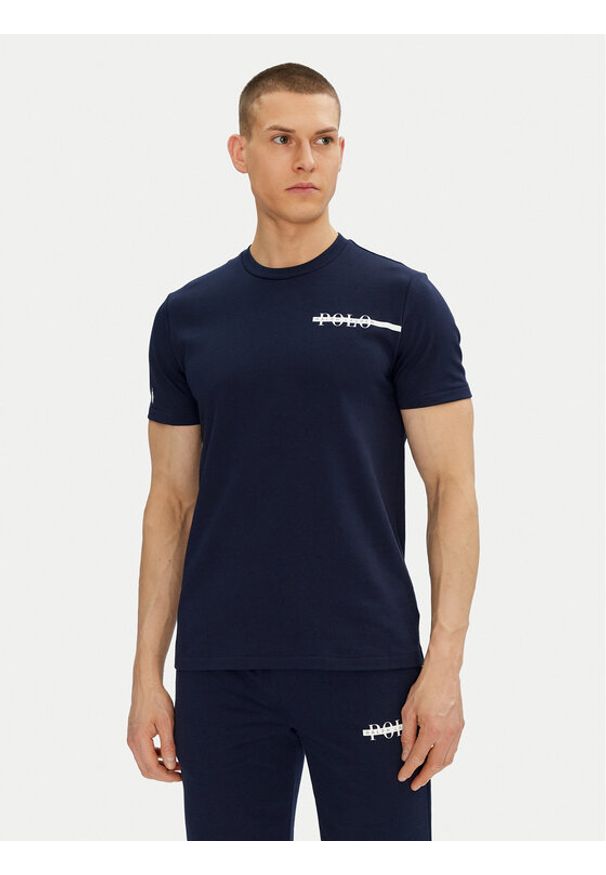 Polo Ralph Lauren T-Shirt 714962528005 Granatowy Regular Fit. Typ kołnierza: polo. Kolor: niebieski. Materiał: bawełna, syntetyk