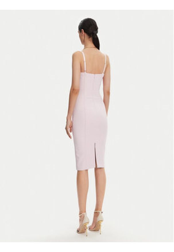 Elisabetta Franchi Sukienka koktajlowa AB-702-51E2 Fioletowy Regular Fit. Kolor: fioletowy. Materiał: syntetyk. Styl: wizytowy