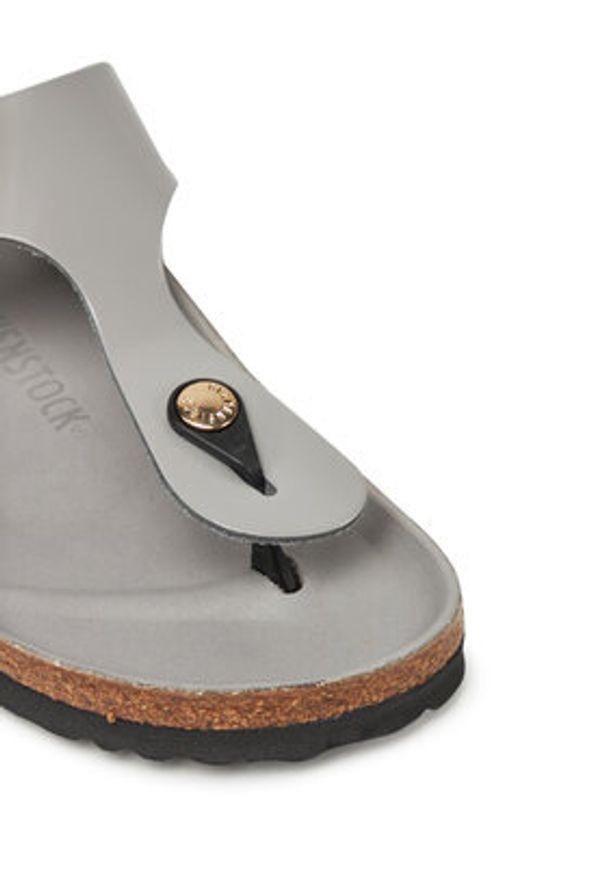 Birkenstock Japonki Gizeh Big Buckle Hex 1029507 Szary. Kolor: szary. Materiał: skóra