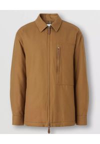 Burberry - BURBERRY - Bawełniana brązowa kurtka. Kolor: brązowy. Materiał: bawełna #1