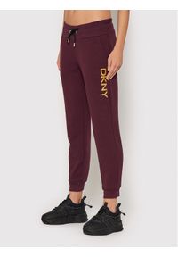 DKNY Sport Spodnie dresowe DP1P2750 Fioletowy Regular Fit. Kolor: fioletowy. Materiał: bawełna, dresówka, syntetyk #1