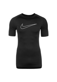 Koszulka treningowa męska Nike Pro Drifit. Kolor: wielokolorowy, czarny, biały. Długość rękawa: krótki rękaw. Długość: krótkie #1