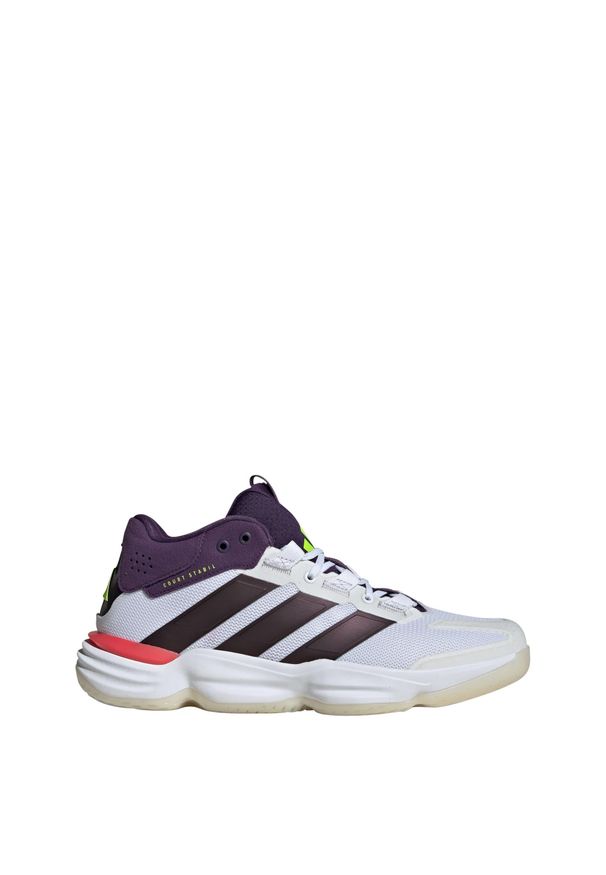 Adidas - Buty halowe Court Stabil Indoor. Kolor: fioletowy, biały, wielokolorowy. Sport: piłka ręczna