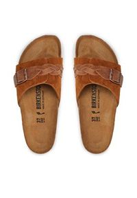 Birkenstock Klapki Oita Braided 1026742 Brązowy. Kolor: brązowy. Materiał: skóra #3