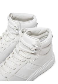 Calvin Klein Sneakersy High Top Lace Up Hf HM0HM01552 Biały. Kolor: biały. Materiał: skóra #4