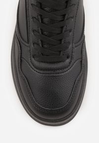 Born2be - Czarne Sneakersy na Tłoczonej Grubej Podeszwie Vaitessa. Okazja: na co dzień, na spacer. Kolor: czarny. Materiał: jeans. Sport: turystyka piesza #6