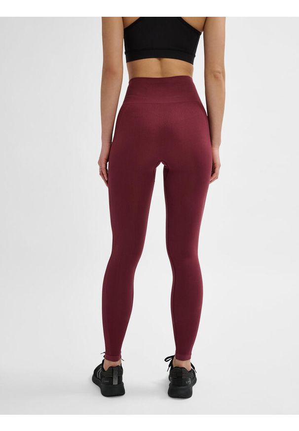 Damskie legginsy bezszwowe Hummel. Stan: podwyższony. Kolor: brązowy. Materiał: poliamid. Sport: fitness