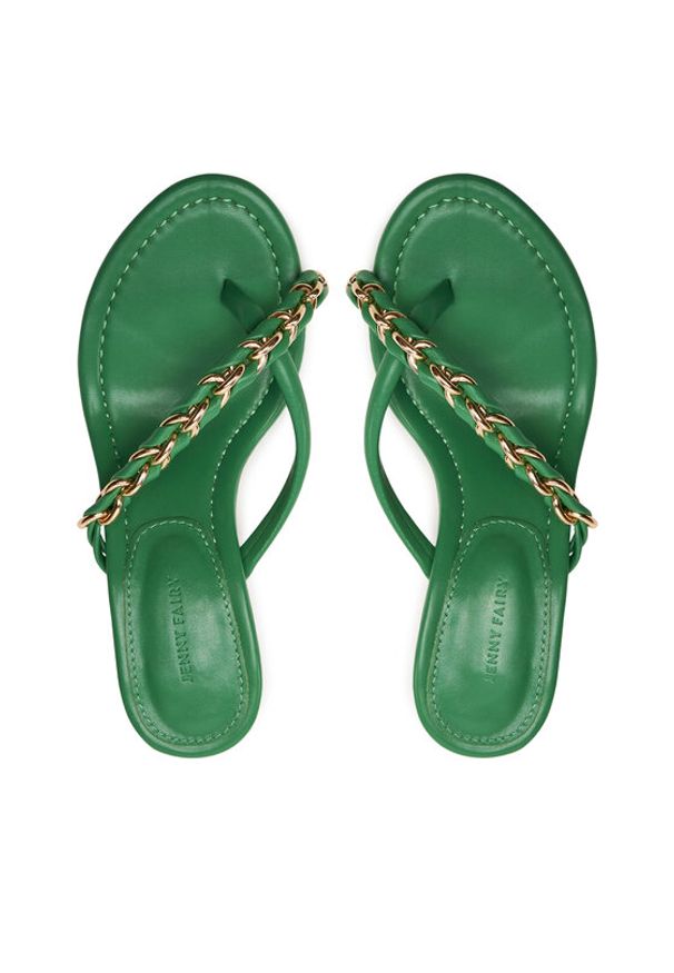 Jenny Fairy Japonki LS5730-04C Zielony. Kolor: zielony. Materiał: skóra