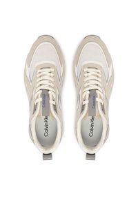 Calvin Klein Sneakersy Hike Run Ckstripe Ripst HW0HW03019 Beżowy. Kolor: beżowy. Materiał: materiał. Sport: bieganie #5