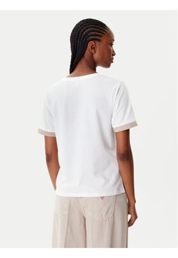 Morgan T-Shirt 252-DAEL Biały Regular Fit. Kolor: biały. Materiał: syntetyk, bawełna