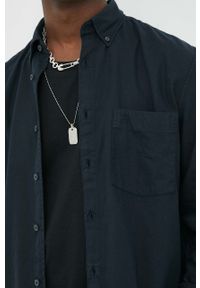 Marc O'Polo koszula męska kolor granatowy relaxed z kołnierzykiem button-down. Typ kołnierza: button down, polo. Kolor: niebieski. Materiał: bawełna #5