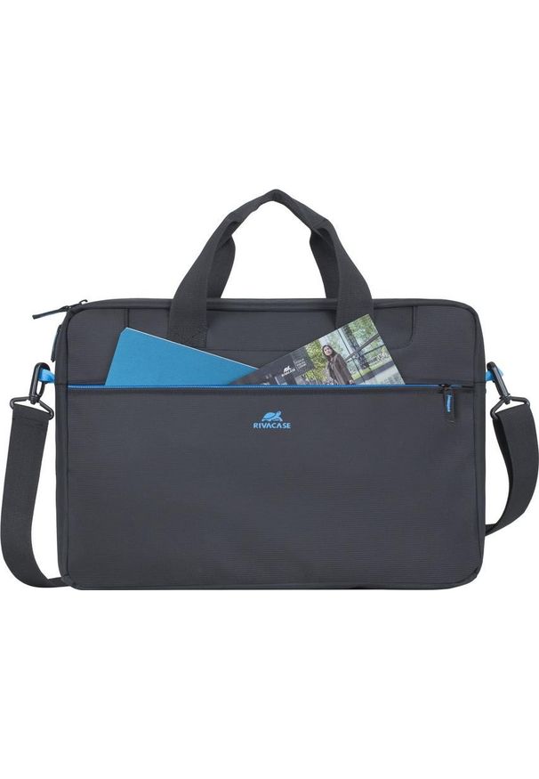 RIVACASE - Torba Rivacase 8057 czarny. Kolor: czarny. Materiał: tkanina, poliester. Styl: elegancki, młodzieżowy