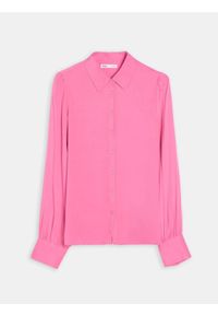 Sinsay - Koszula z wiskozy - różowy. Kolor: różowy. Materiał: wiskoza