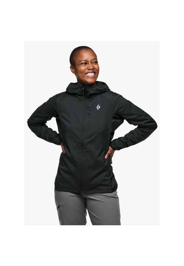 Kurtka softshell damska Black Diamond Alpine Start Insulated Hoody. Kolor: czarny. Materiał: softshell. Sport: turystyka piesza