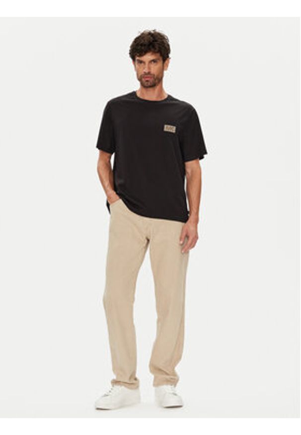 Michael Kors T-Shirt CT552NHFV4 Czarny Regular Fit. Kolor: czarny. Materiał: bawełna