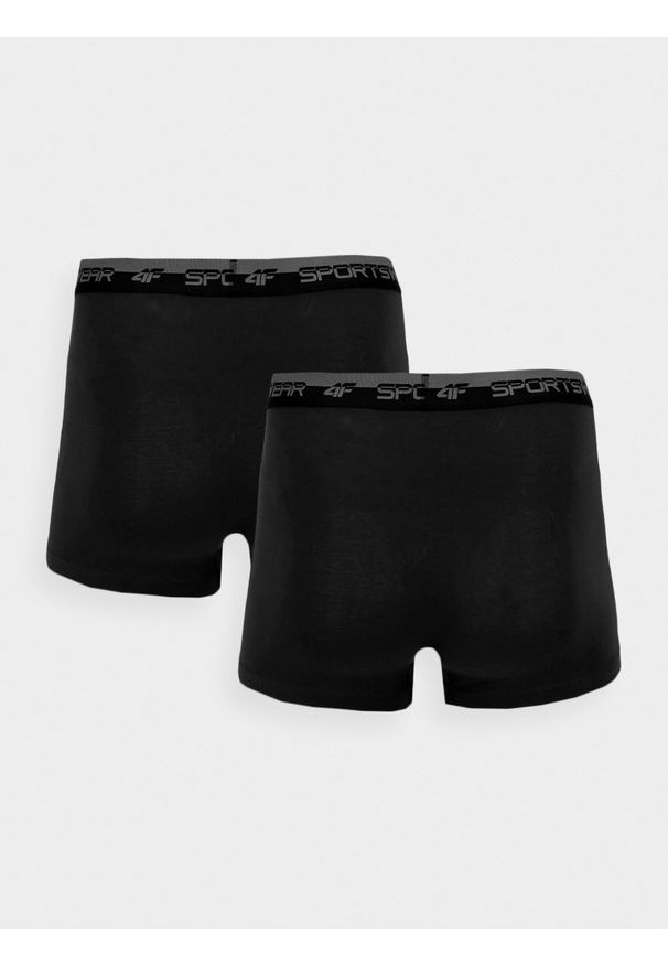4f - 4F Bielizna bokserki (2-pack) męskie - czarne 3XL. Kolor: czarny. Materiał: materiał, bawełna