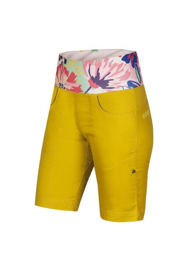 OCUN - Spodenki wspinaczkowe damskie Ocun Sansa Shorts. Kolor: szary. Materiał: bawełna. Sport: turystyka piesza