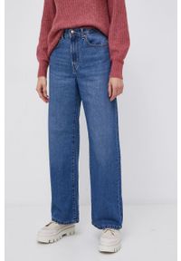 only - Only Jeansy bawełniane damskie high waist. Stan: podwyższony. Kolor: niebieski