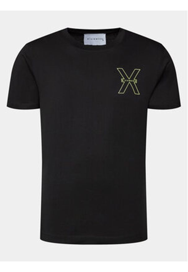 Richmond X T-Shirt Rached UMP24031TS Czarny Regular Fit. Kolor: czarny. Materiał: bawełna