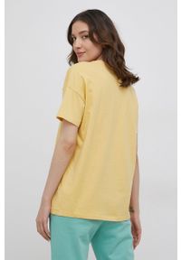 only - Only T-shirt bawełniany kolor żółty. Kolor: żółty. Materiał: bawełna. Wzór: nadruk