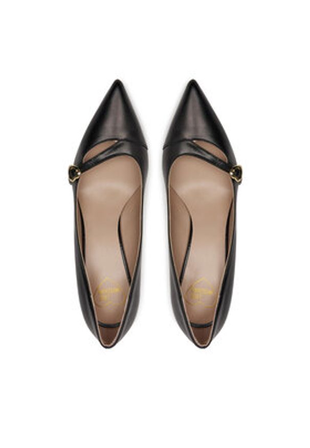 Love Moschino - LOVE MOSCHINO Szpilki JA10527G0LIA0000 Czarny. Kolor: czarny. Materiał: skóra. Obcas: na szpilce