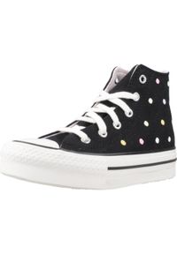Converse - Kapcie CONVERSE CHUCK TAYLOR ALL STAR LIFT EMBROIDERED POLKA DOTS PLATFORM Czarn. Kolor: czarny. Materiał: tkanina. Obcas: na platformie