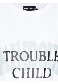 Mindout T-Shirt Unisex Trouble Child Biały Oversize. Kolor: biały. Materiał: bawełna