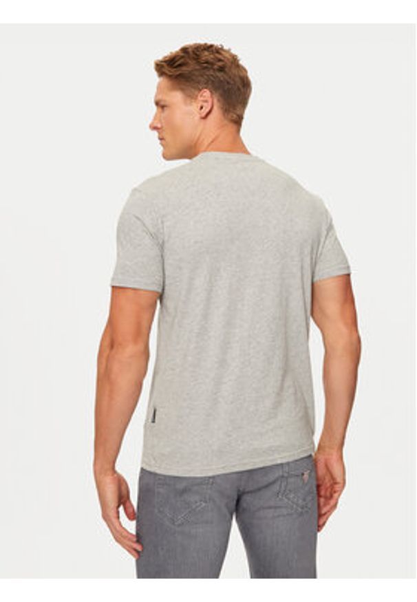 Schott NYC T-Shirt TSLOGO Szary Regular Fit. Kolor: szary. Materiał: bawełna