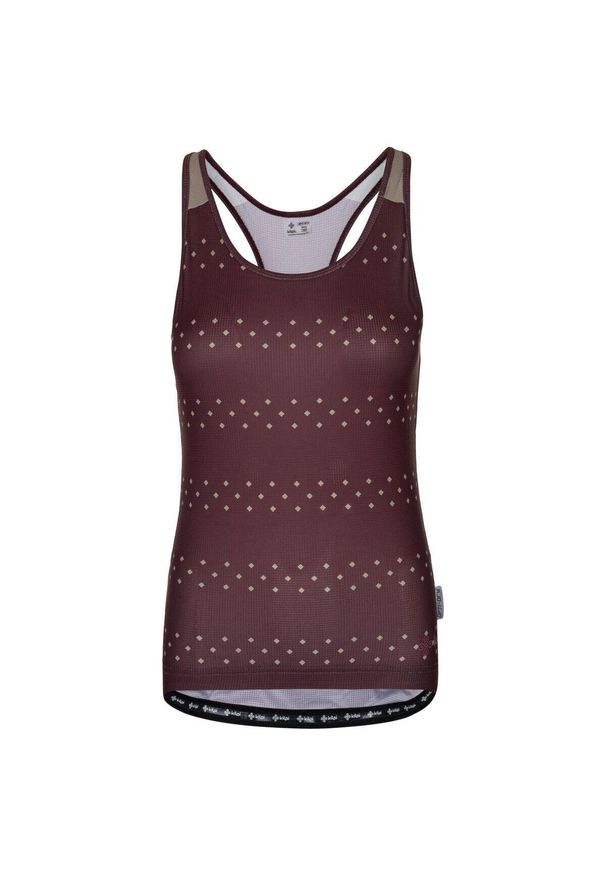 Damski tank top Kilpi Vai. Kolor: czerwony. Długość rękawa: bez rękawów. Sezon: lato. Sport: kolarstwo