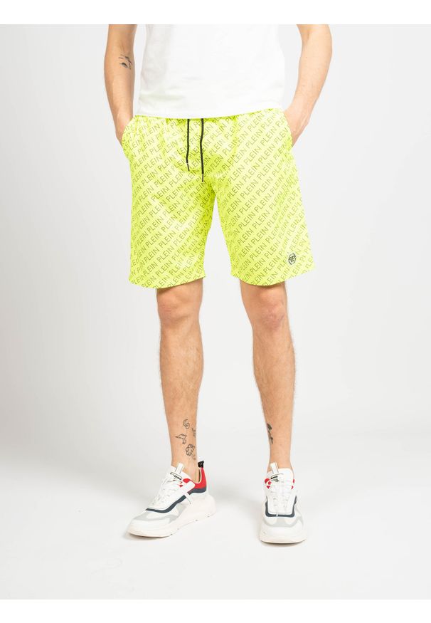 Philipp Plein Kąpielówki | CUPP13L01 | Mężczyzna | Żółty. Kolor: żółty. Materiał: poliester. Wzór: aplikacja