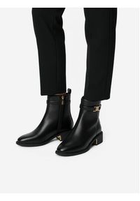 Nine West Botki CEO-GAJDA-01 Czarny. Kolor: czarny. Materiał: materiał #6