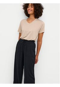 Kaffe Spodnie materiałowe Milia 10508314 Czarny Loose Fit. Kolor: czarny. Materiał: len, wiskoza #3