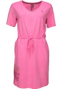 ZSPORT - Elegancka Sukienka Abzoka dla Kobiet - Komfort i Styl. Kolor: różowy. Materiał: bawełna. Sezon: lato. Typ sukienki: sportowe. Styl: elegancki