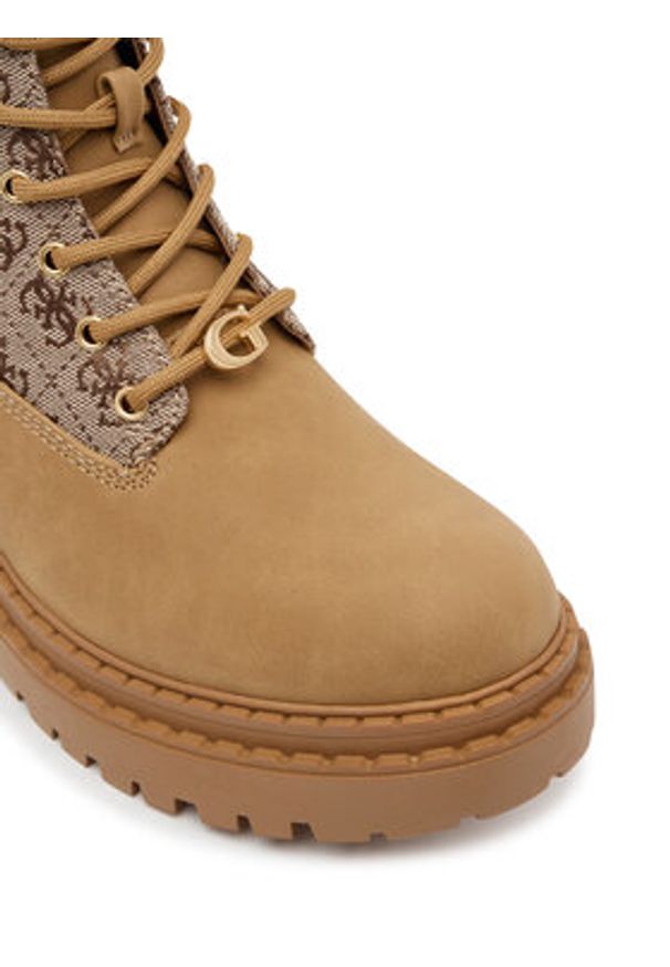 Guess Trapery FLTLEA FAL10 Brązowy. Kolor: brązowy. Materiał: skóra