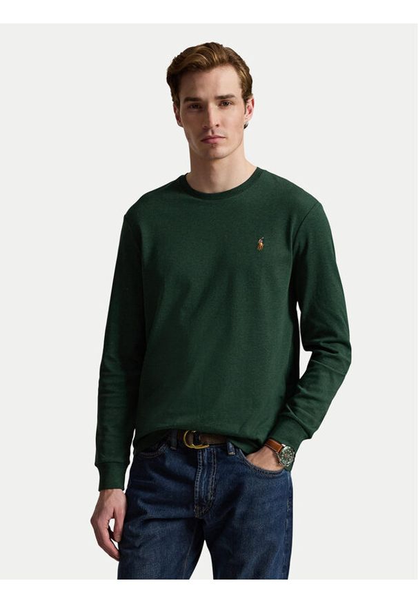 Polo Ralph Lauren Sweter 710760121501 Zielony Regular Fit. Typ kołnierza: polo. Kolor: zielony. Materiał: bawełna