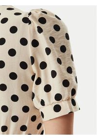 Morgan Sukienka codzienna 261-ROVITA Beżowy Regular Fit. Okazja: na co dzień. Kolor: beżowy. Materiał: syntetyk. Typ sukienki: proste. Styl: casual #2